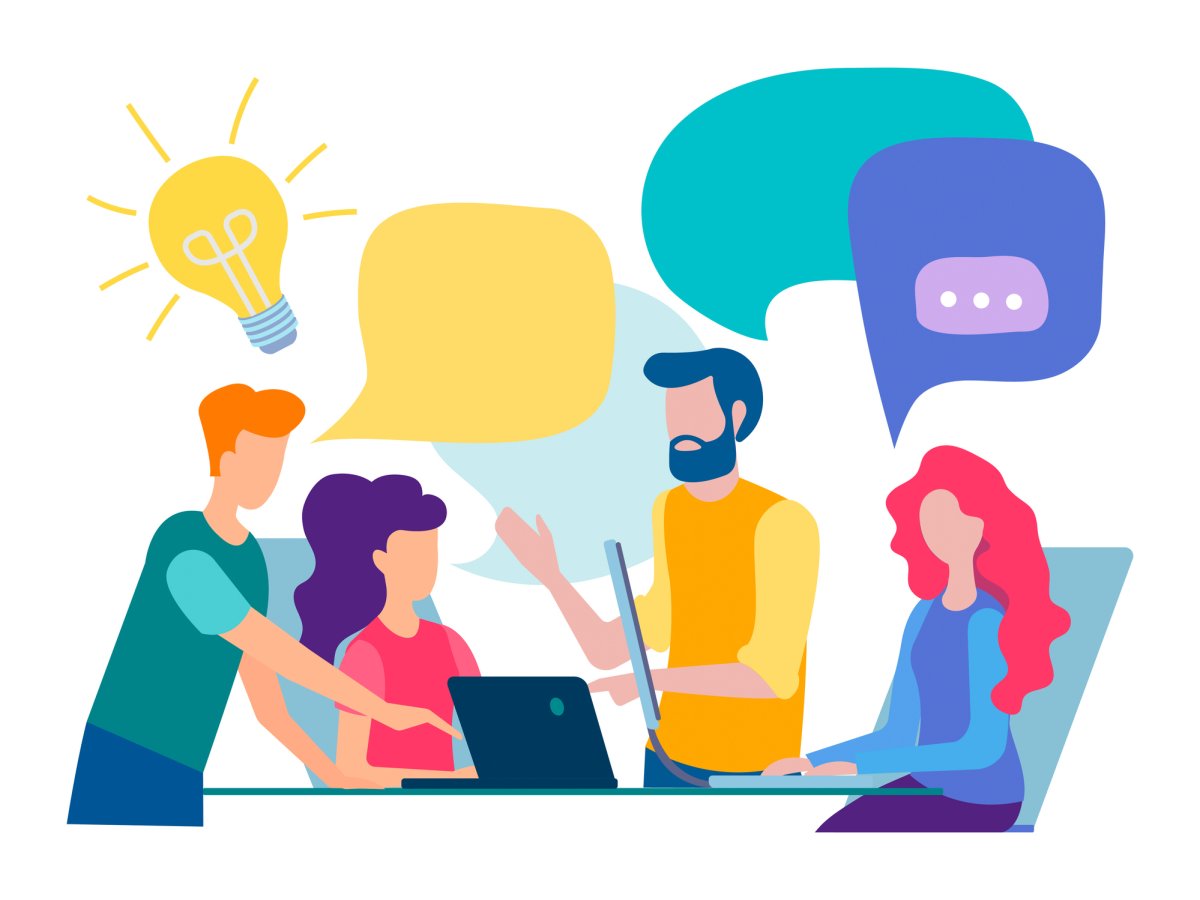 figures teamwork brainstorming | هلومگ | آینده کار از راه دور: چگونه تیمهای مجازی مؤثر ایجاد کنیم؟