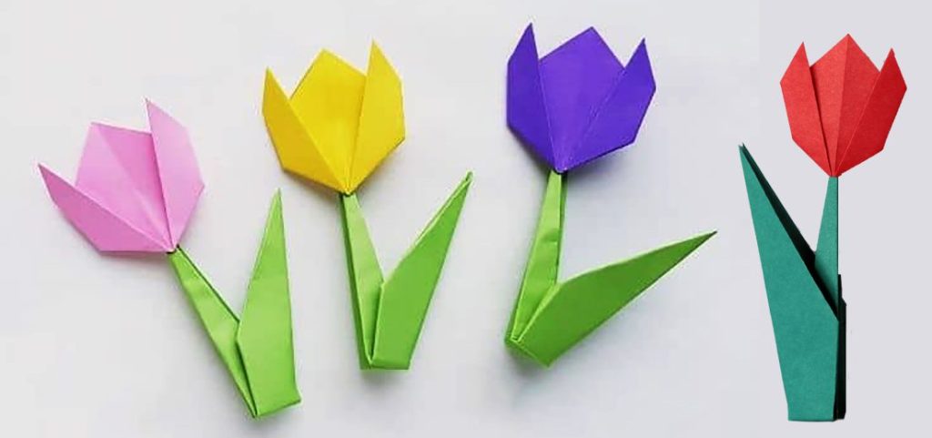 آموزش اوریگامی گل رز