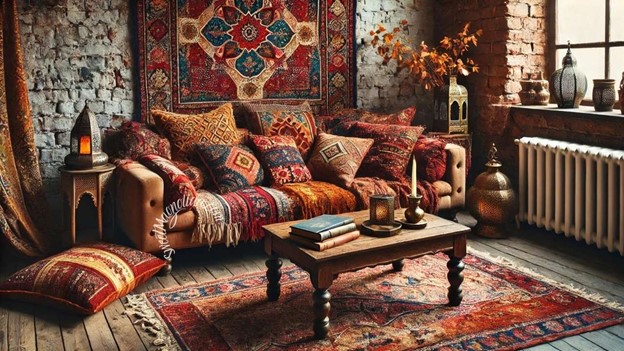 دکوراسیون پاییزی اتاق نشیمن