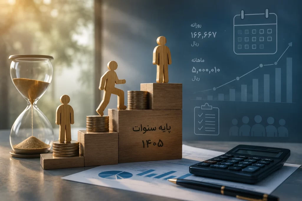 محاسبه پایه سنوات سال ۱۴۰۵؛ راهنمای کامل کارفرمایان و حسابداران